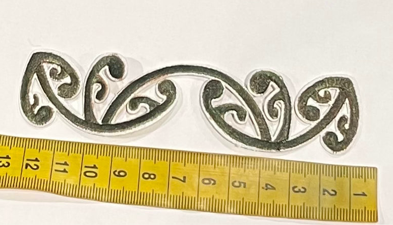 Iron on Embroidered Koru Olive Green