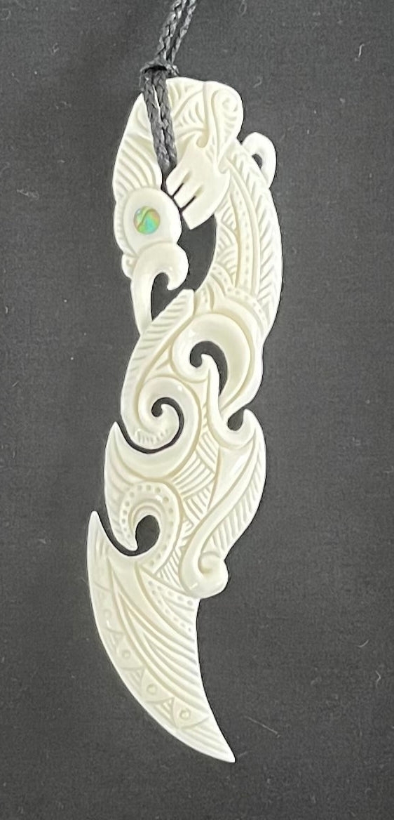 Manaia Carving - Bone Carving Designs - Maori Necklace