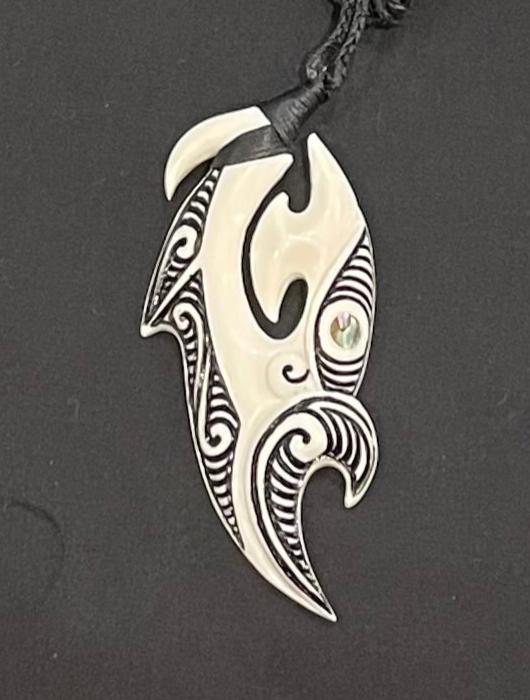 Hei Matau - Bone Carvings NZ - Carved Necklace