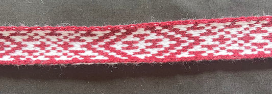 1inch Maroon and White - Taniko Band