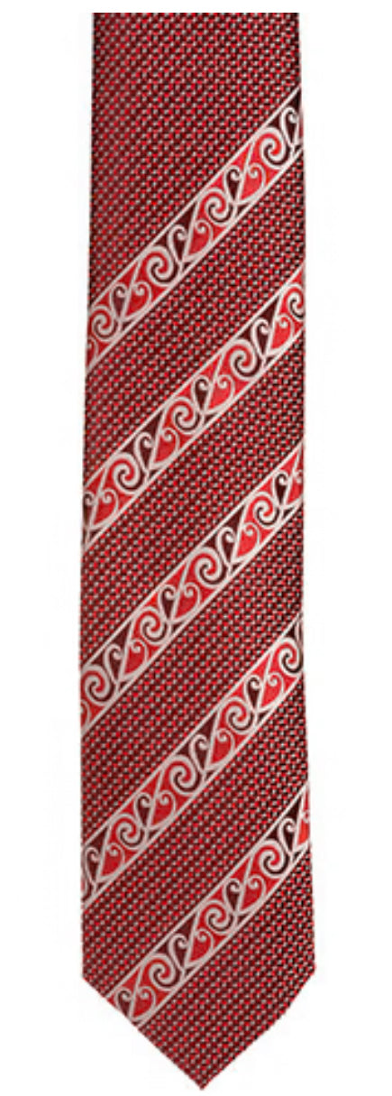 Men’s Tie - Red Maori Design