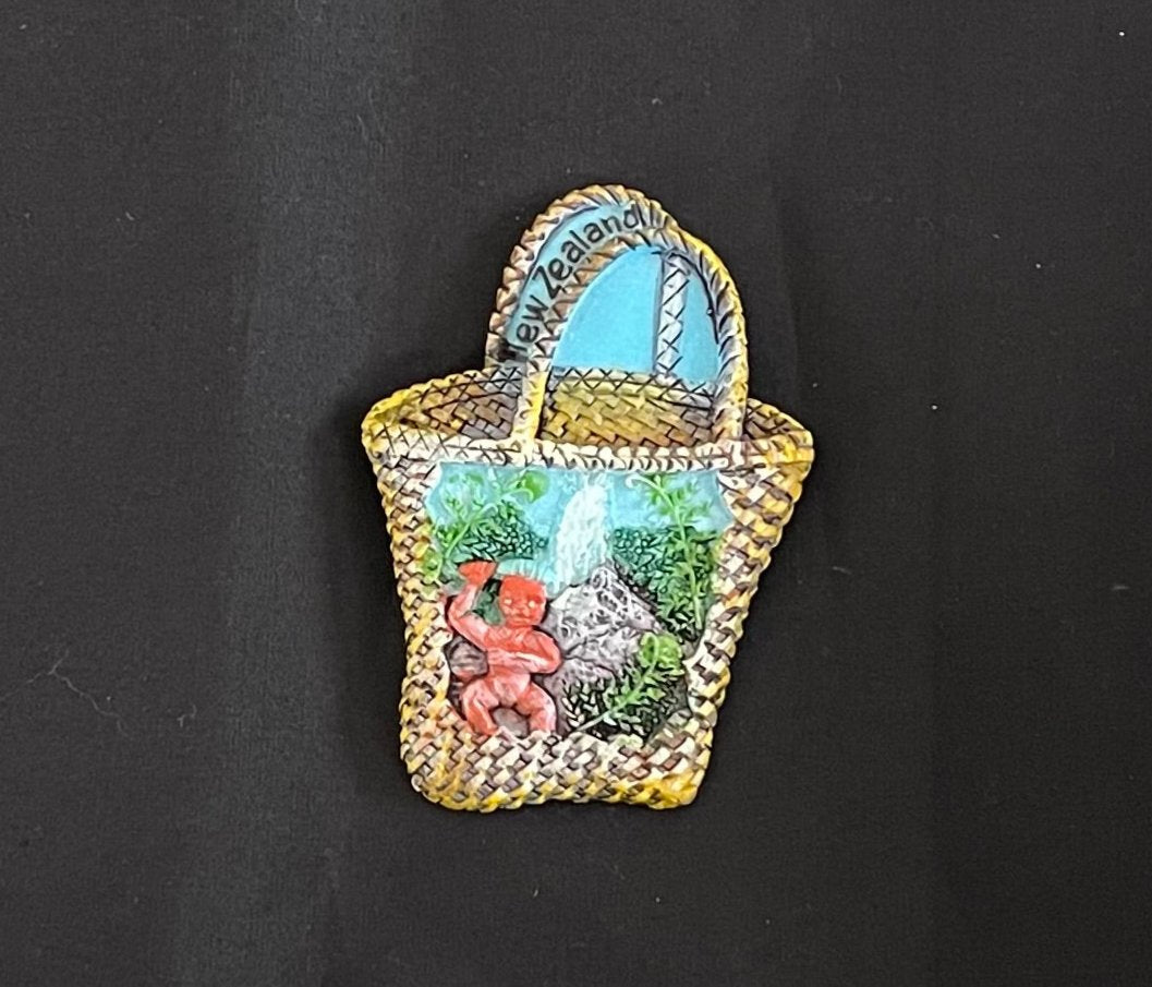 Maori Poly Resin Flax Basket - Teko & Geyser Magnet