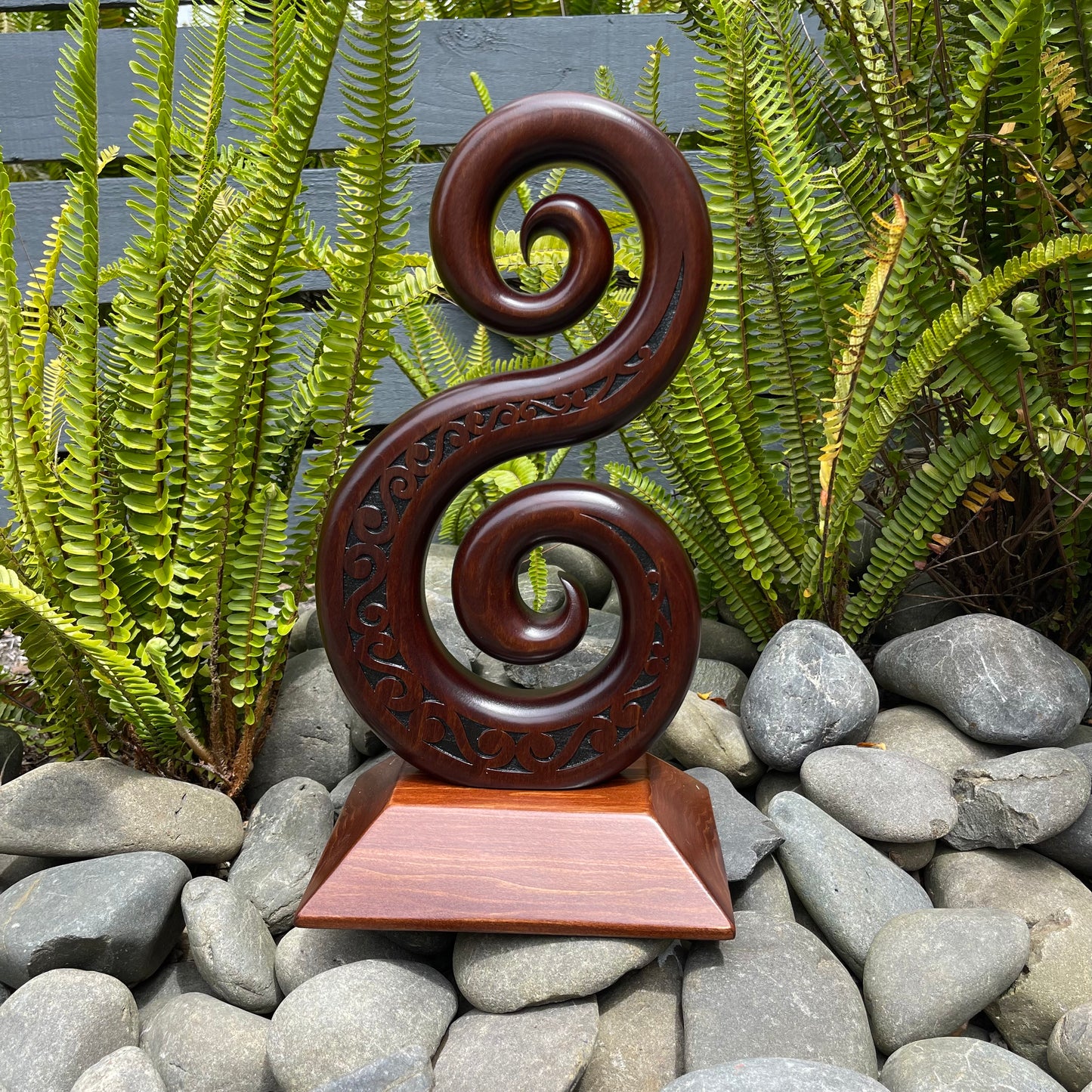 Double Koru - Wood Carvings