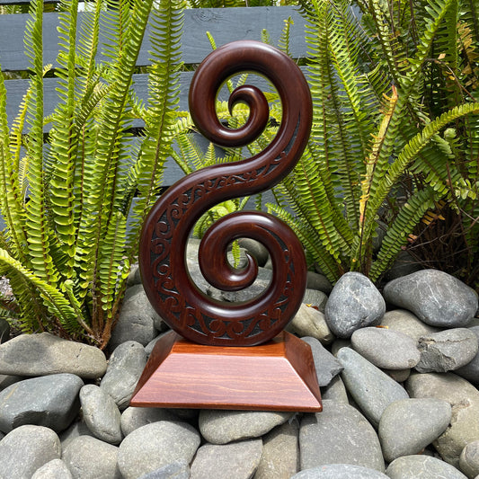 Double Koru - Wood Carvings