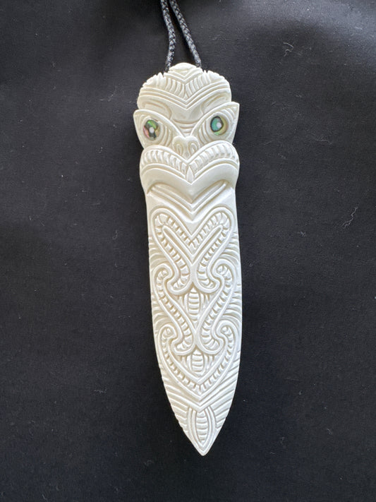 Toki Hei Tiki Pendant - Bone Carving