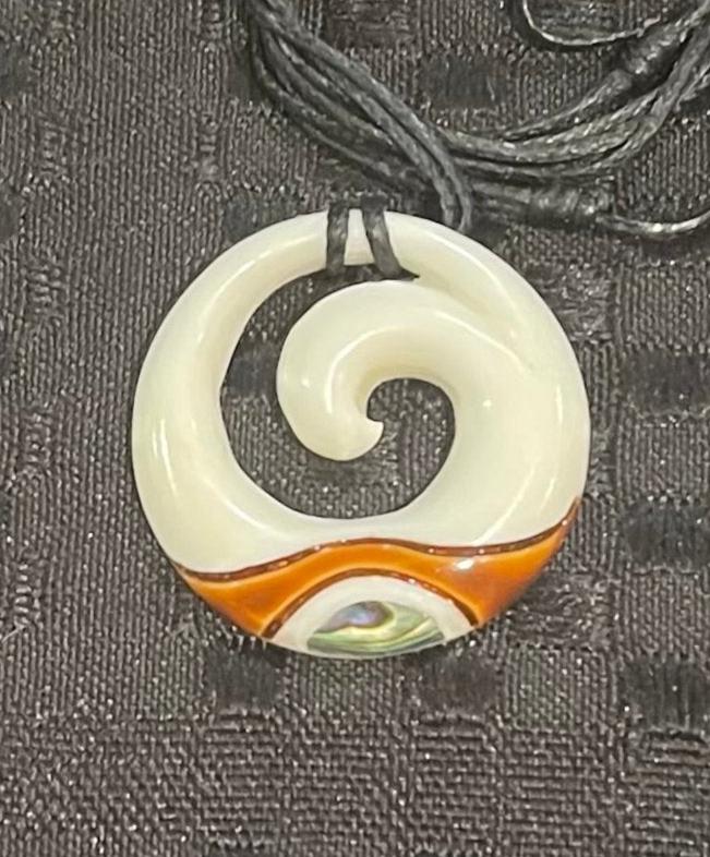 Koru Necklace - Bone Carved Necklaces - Maori Bone Carving