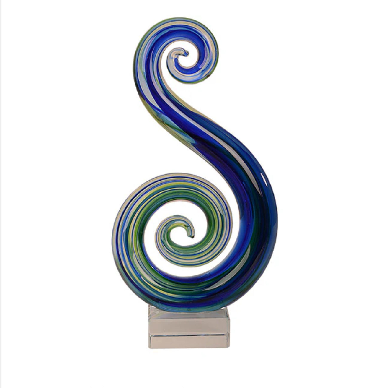 Large Glass Double Koru Ornament