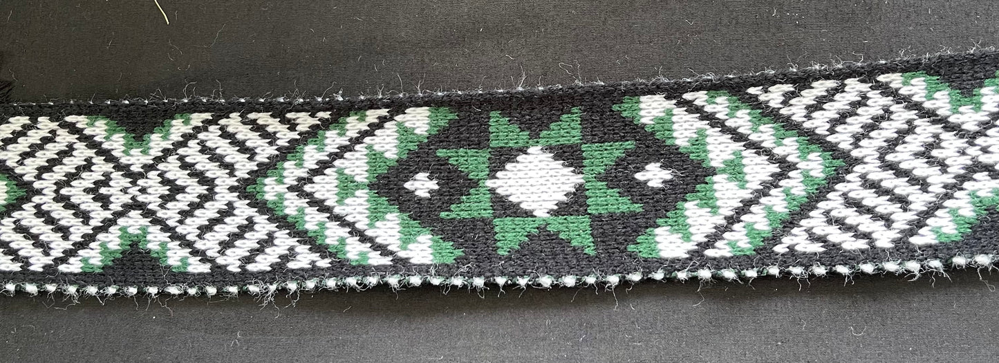 Matariki Bottle Green and White - Taniko Band 2.5inch