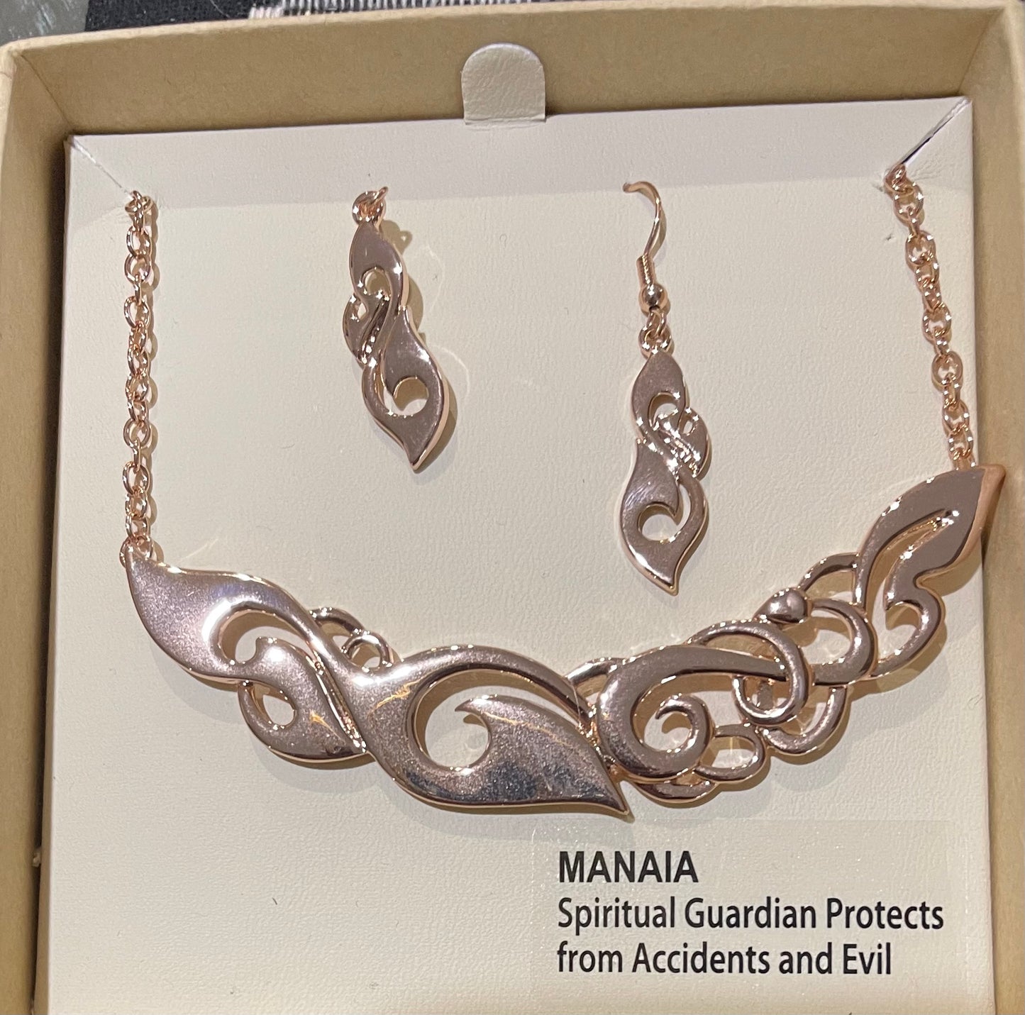 Gold Manaia Necklace and Earrings