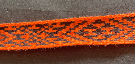 1inch Orange and Black - Taniko Band