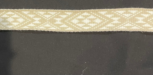 Beige and White - Taniko Band 2inch