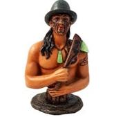 Polystone Maori Warrior With Hat
