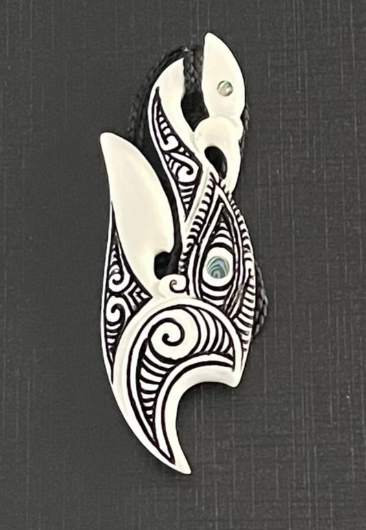 Manaia Bone Carving - Bone Carved Necklaces - Maori Twist