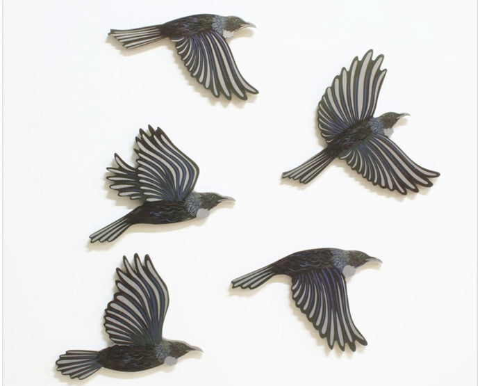Tui Birds - Wall Art - Metal Wall Art - Kiwiana Wall Art