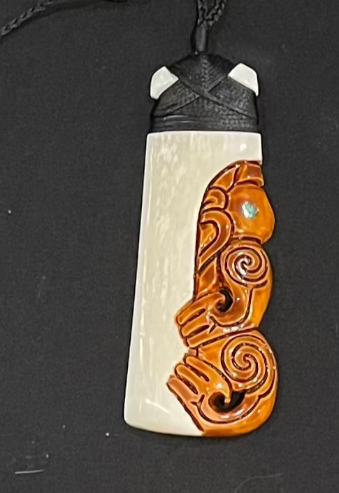 Maori Bone Carving - NZ Bone Carving - Bone Necklace