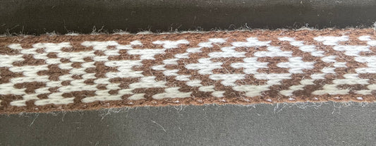 1inch Chocolate and White - Taniko Band