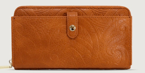 Maori Design Wallet Fitzroy - Miriama Grace Smith Tan