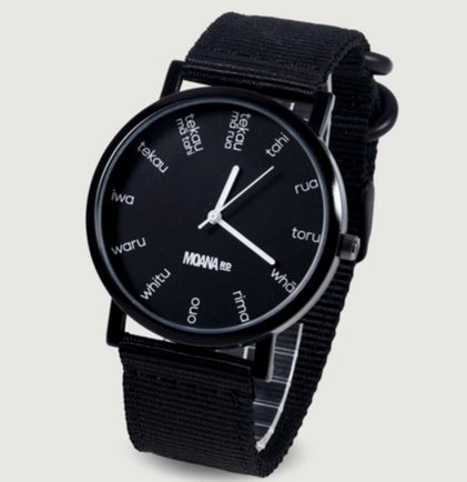Moana Road Te Reo Maori Wrist Watch Black