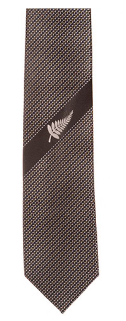Men's Tie - Silver Fern Maori Design