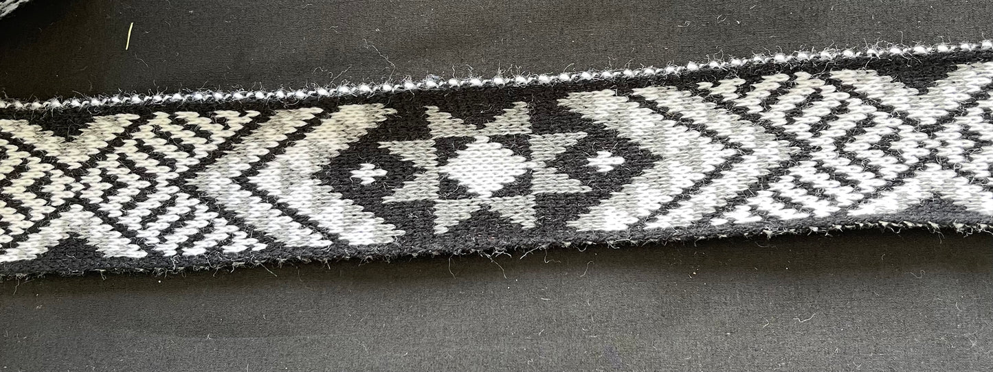 Matariki Black Grey and White - Taniko Band 2.5inch