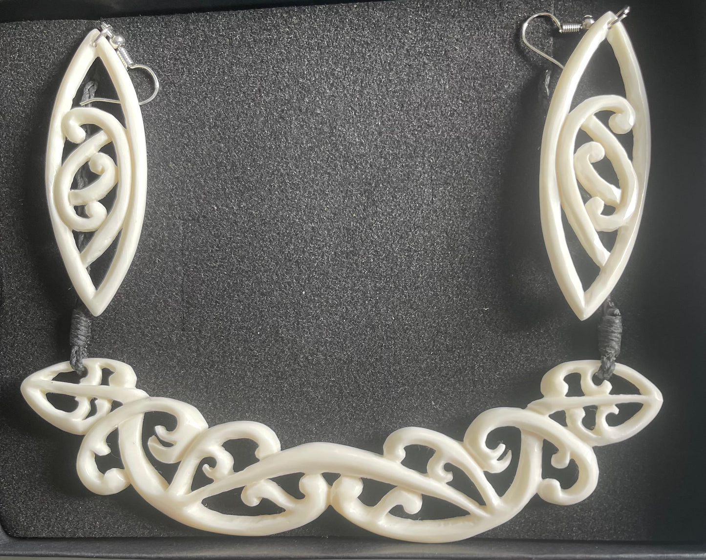 Breastplate Set - Bone Necklace & Earrings