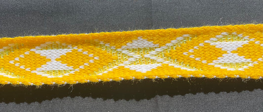 Gold and yellow with yellow lurex - Patiki Taniko Band 2inch