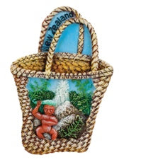 Maori Poly Resin Flax Basket - Teko & Geyser Magnet