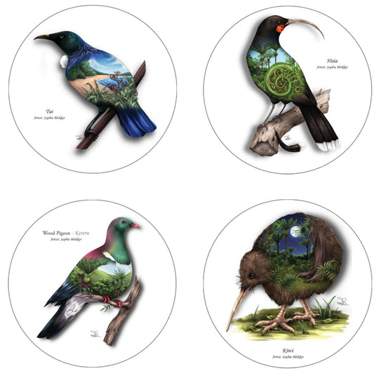 Ceramic Bird Coasters