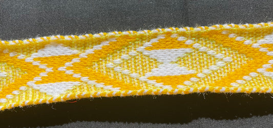 Yellow and Gold with yellow lurex - Patiki Taniko Band 2inch
