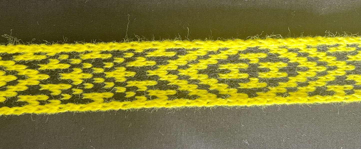 1inch Yellow and Black - Taniko Band