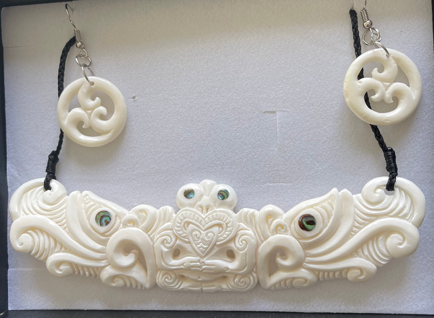 Bone Breastplate Set - Bone Necklace & Earrings