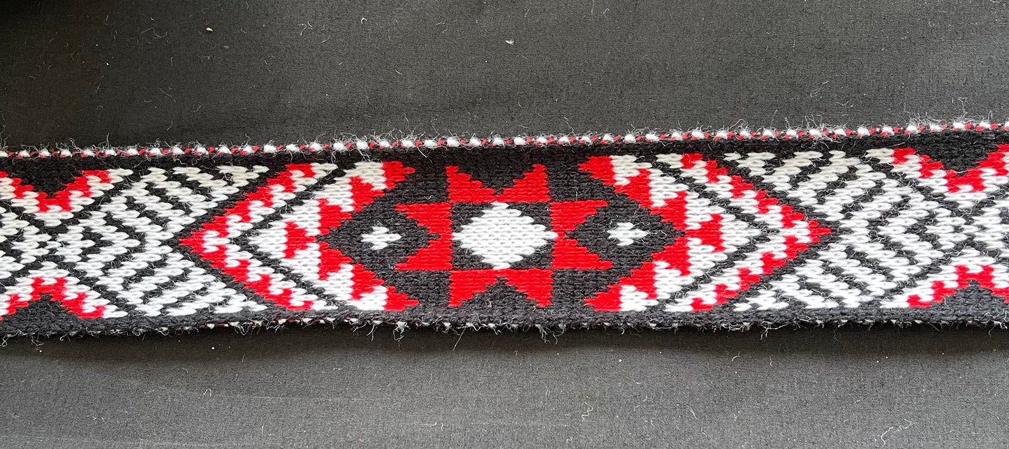 Matariki Red and White - Taniko Band 2.5inch