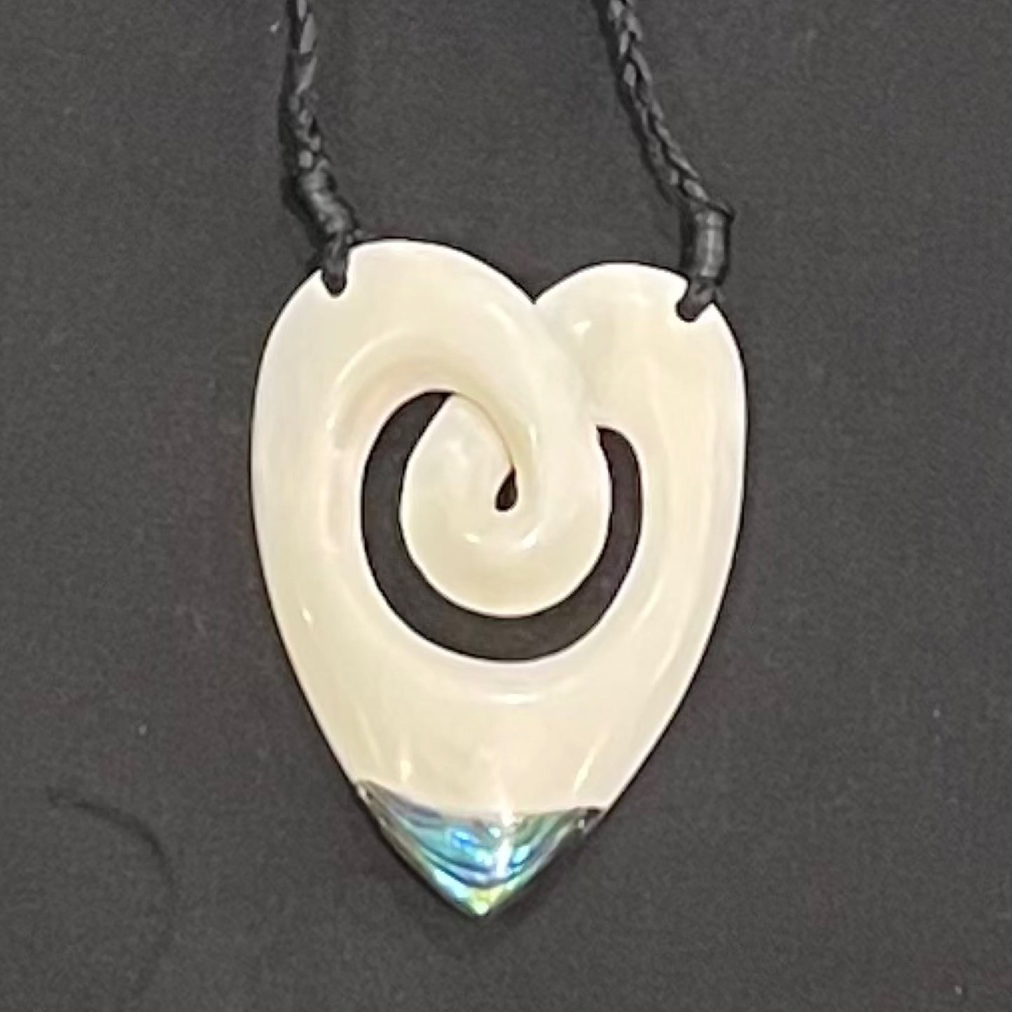 Heart With A Twist - Bone Pendant