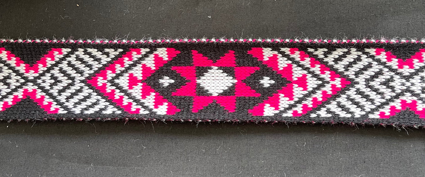 Matariki Pink and White - Taniko Band 2.5inch
