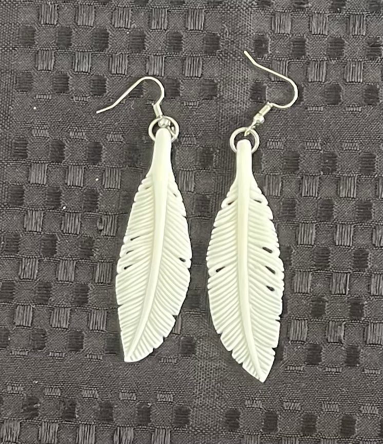 Feather Bone Toki- Earrings