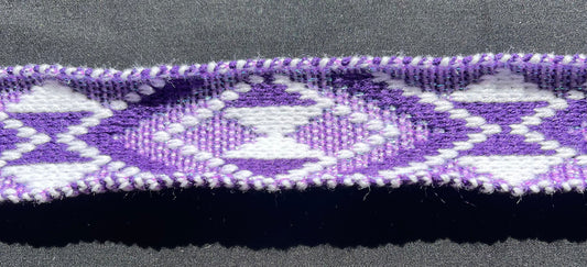 Lilac and purple with purple lurex- Band 2.5inch