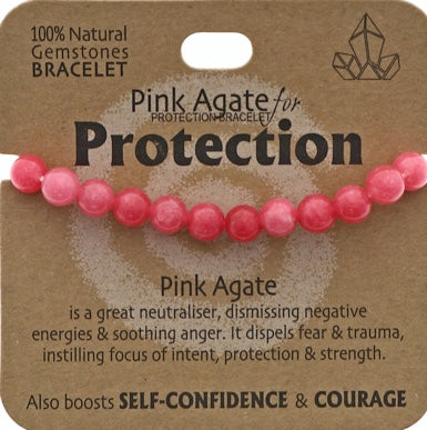 Crystal Bracelets NZ - Gemstone Bracelets - Pink Agate