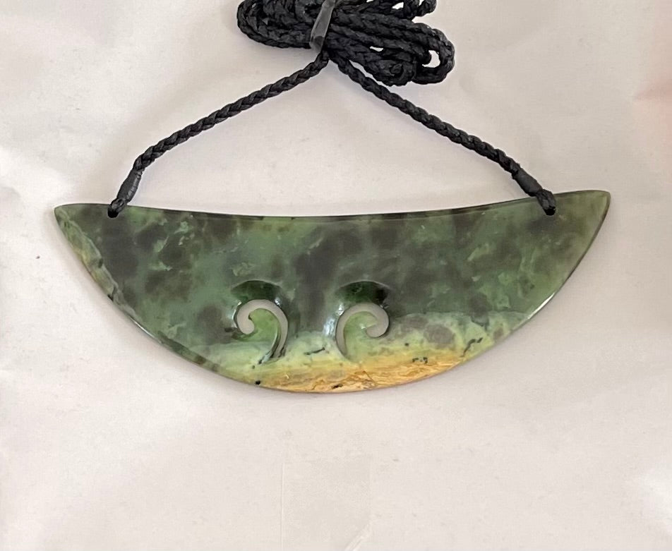 Greenstone Pounamu Koru Breastplate