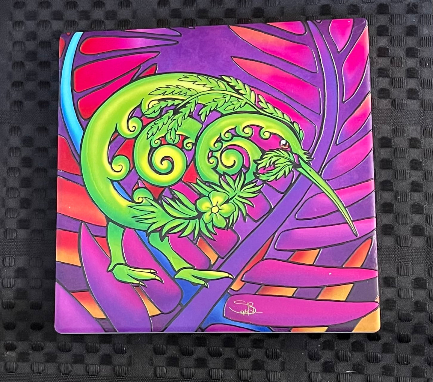 Kiwi Square - Ceramic Wall Art