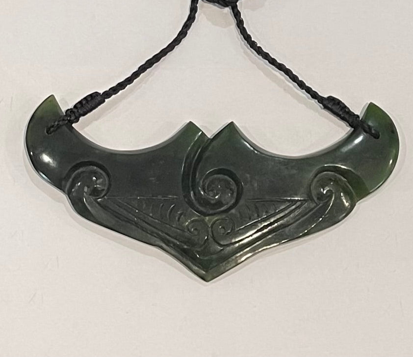 Greenstone Pounamu Koru Breastplate