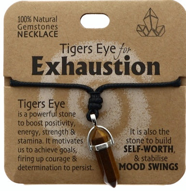 Crystal Necklace - Gemstone Pendants - Tigers Eye Crystal