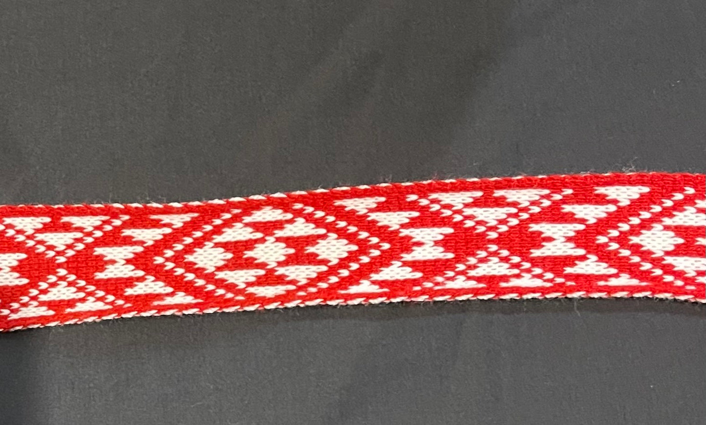 Red and white Pātiki - Taniko Band 2 in