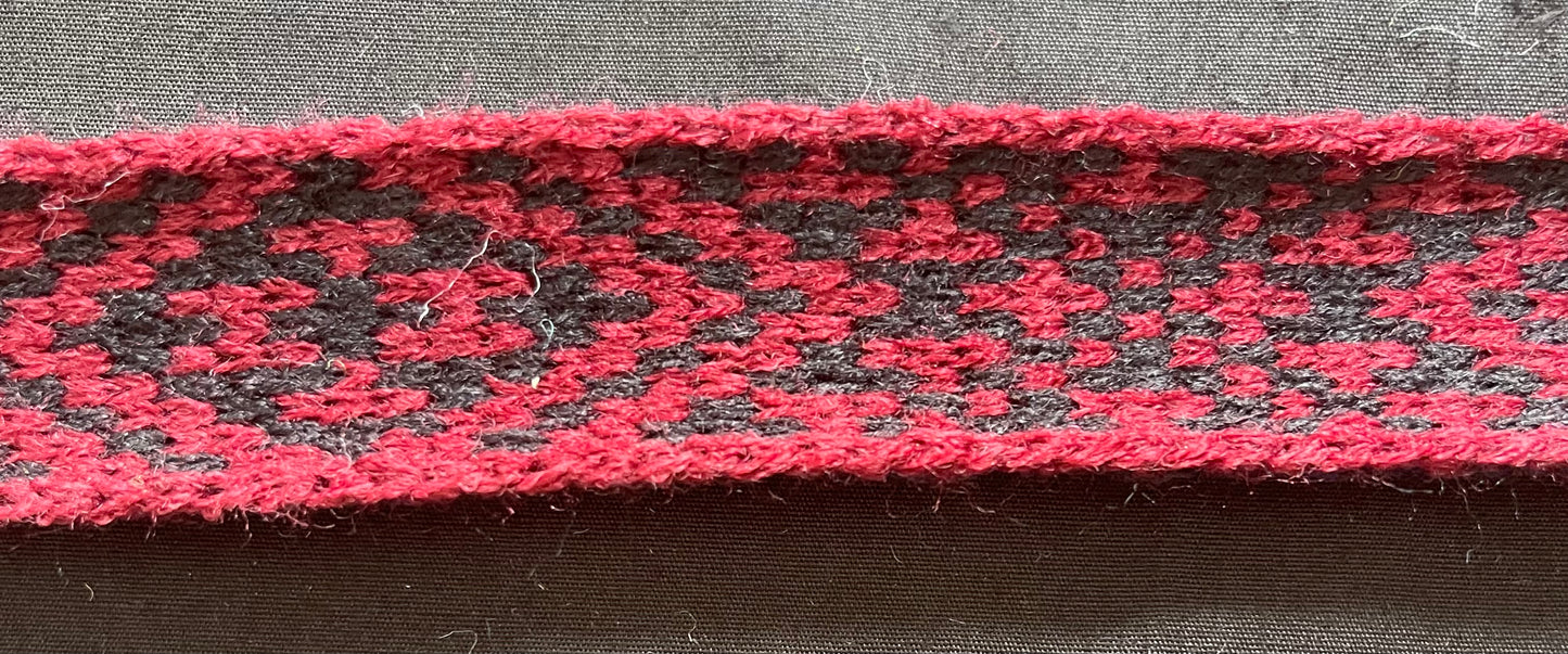 1inch Maroon and Black - Taniko Band