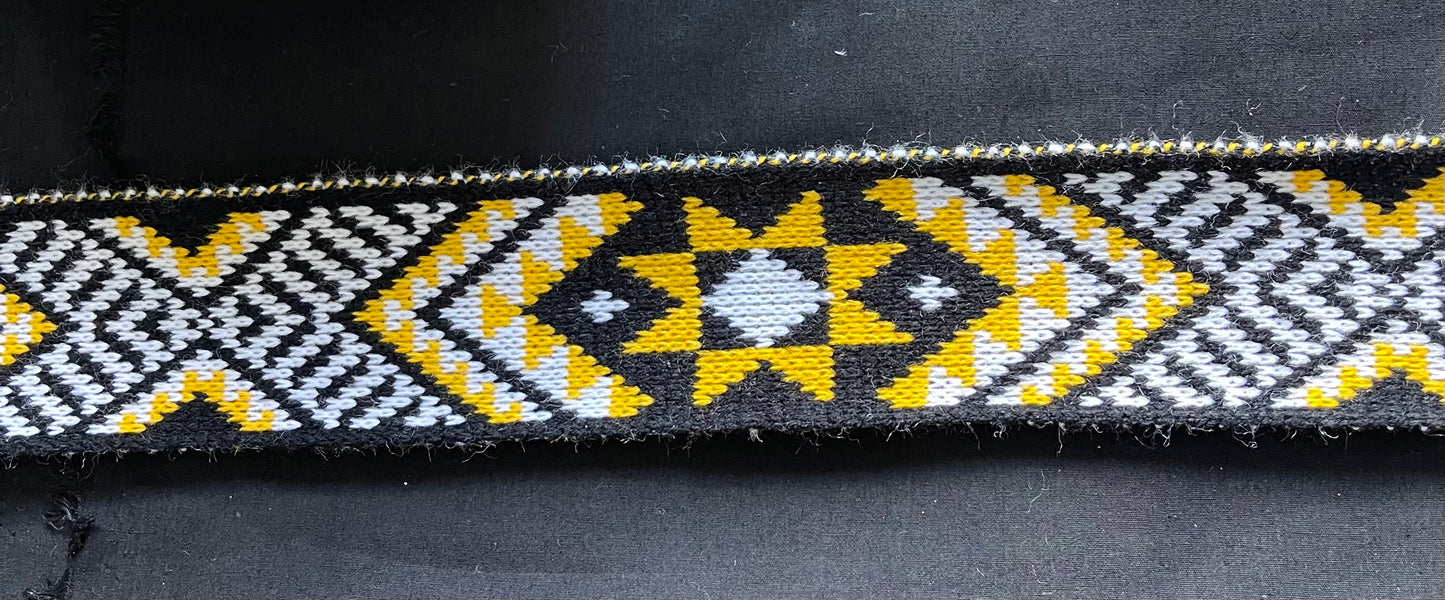 Matariki Gold and White - Taniko Band 2.5inch