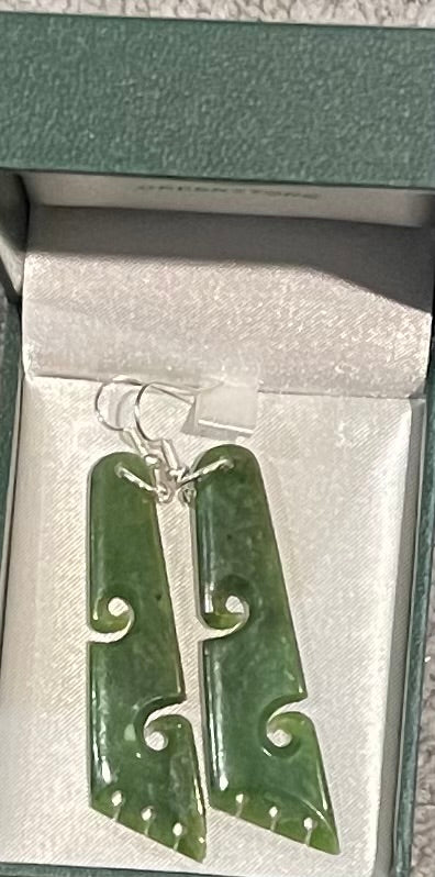 Greenstone Earrings - Double Koru Design