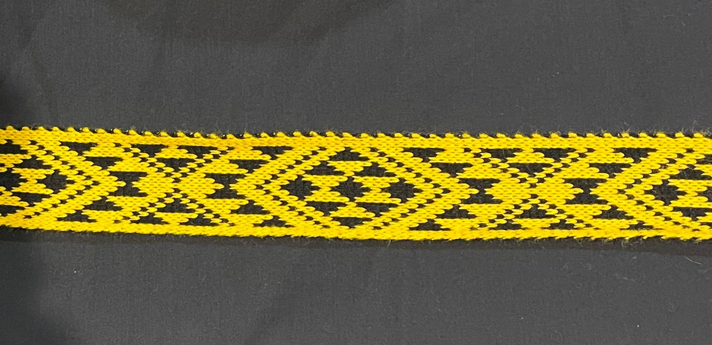 Gold and Black Pātiki - Taniko Band 2 in