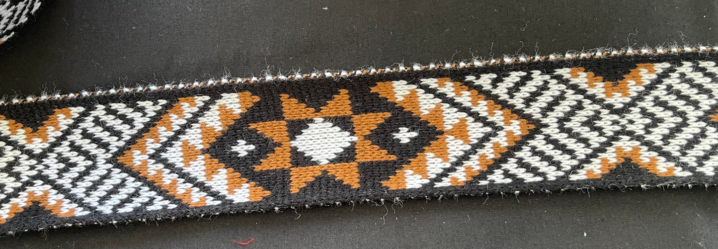 Tan and White Matariki - Taniko Band 2.5inch