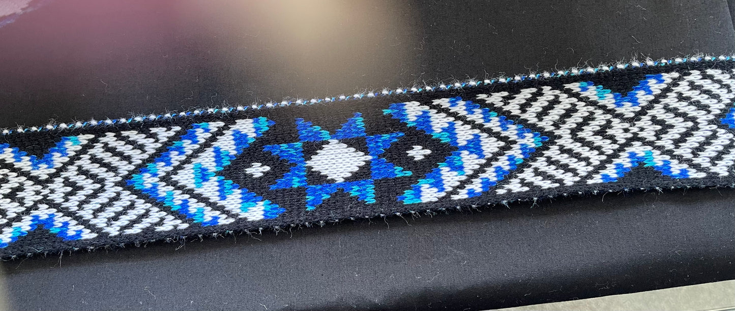 Paua and White Matariki - Taniko Band 2.5inch