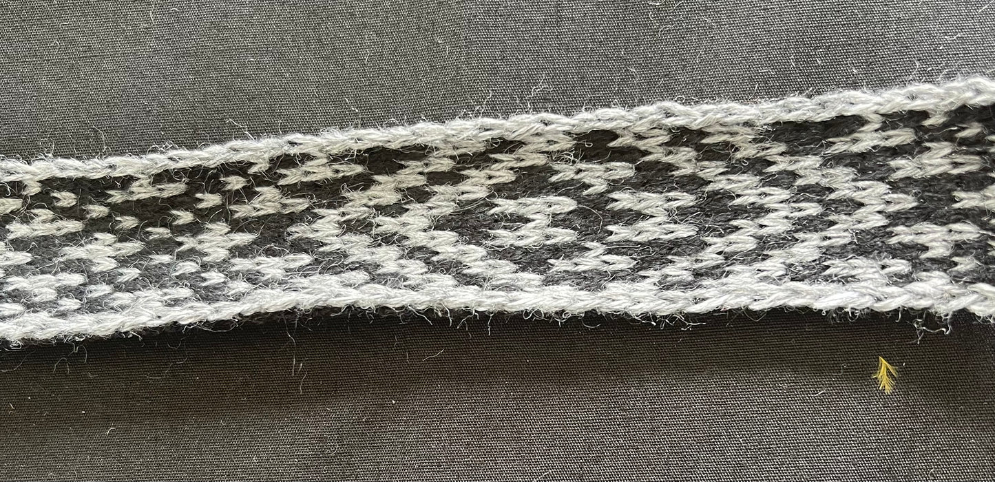 1inch Grey and Black - Taniko Band
