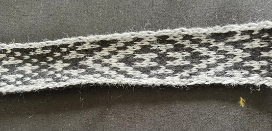 1inch Grey and Black - Taniko Band